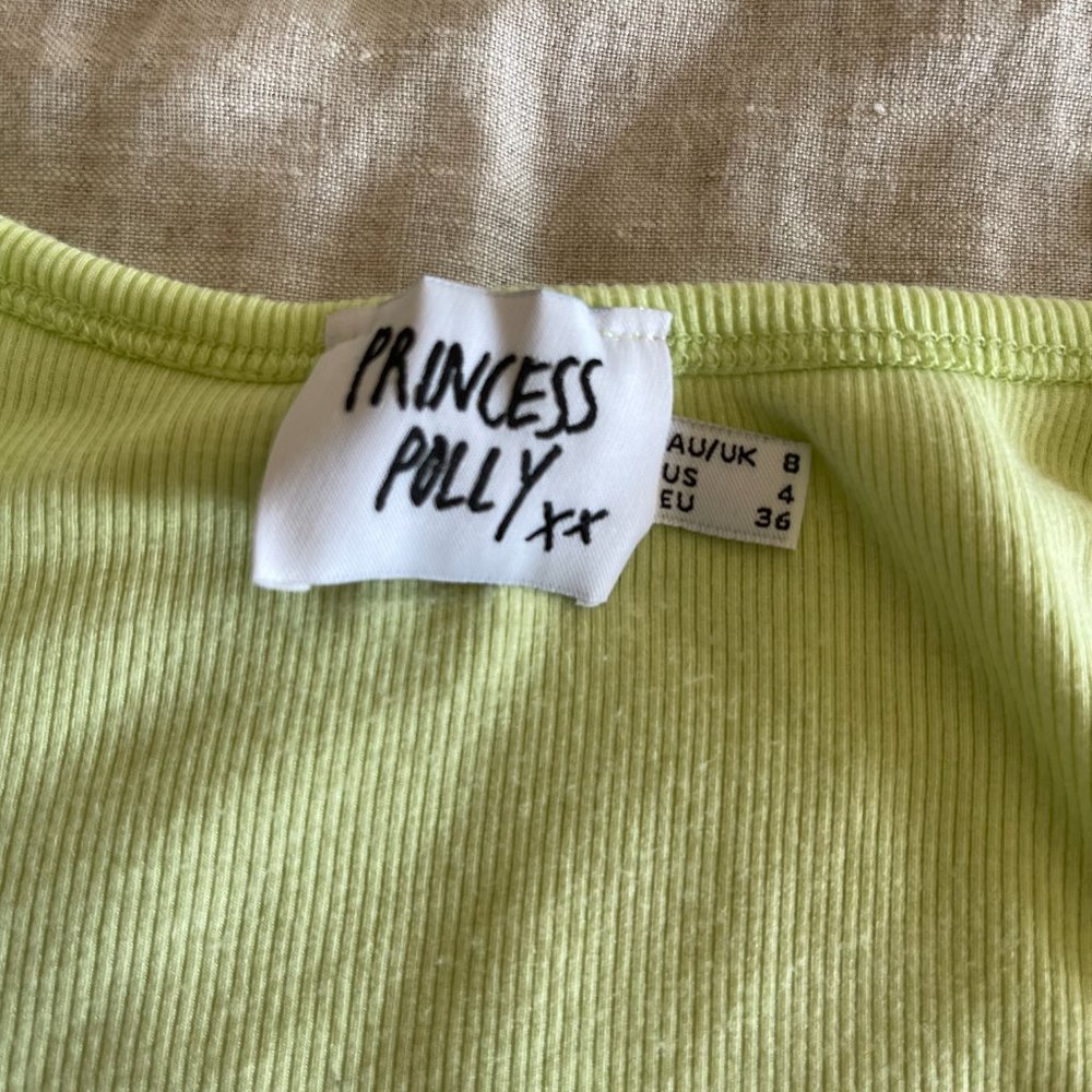 Princess Polly Neon Green Cropped Top - Picture 5 of 5